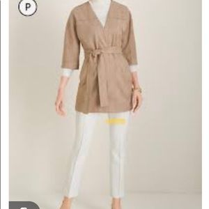 Chico’s faux suede Kimono/Coat.  Size 2 = Large.  New with tags. Not worn.